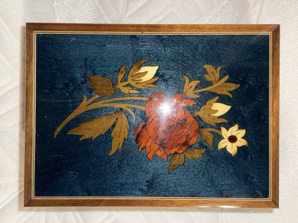 San Francisco Music Jewelry Box Company Reuge Switzerland Wood Inlay “IF”